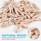 SenseYo 400 Pcs 1.9 Inch Wooden Clothespins Clips - Image 3
