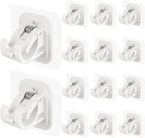 14PCS No Drill Curtain Rod Brackets No Drilling Self Adhesive Curtain Rod by Codoule