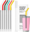 6 Pcs Reusable Metal Straws, Stainless Steel Straws by AccessoriesForWaterBottle