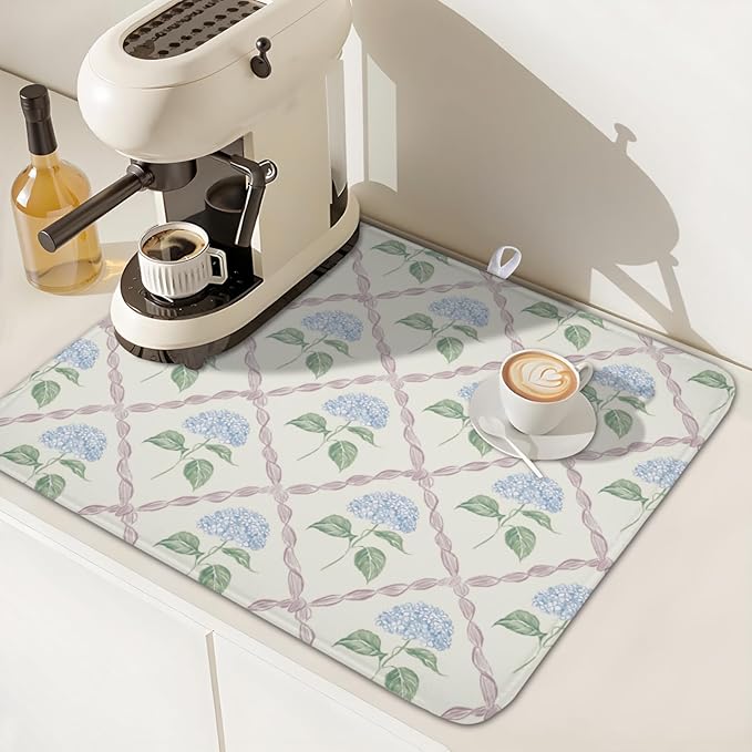 Hydrangea Floral Dish Drying Mat - Image 7