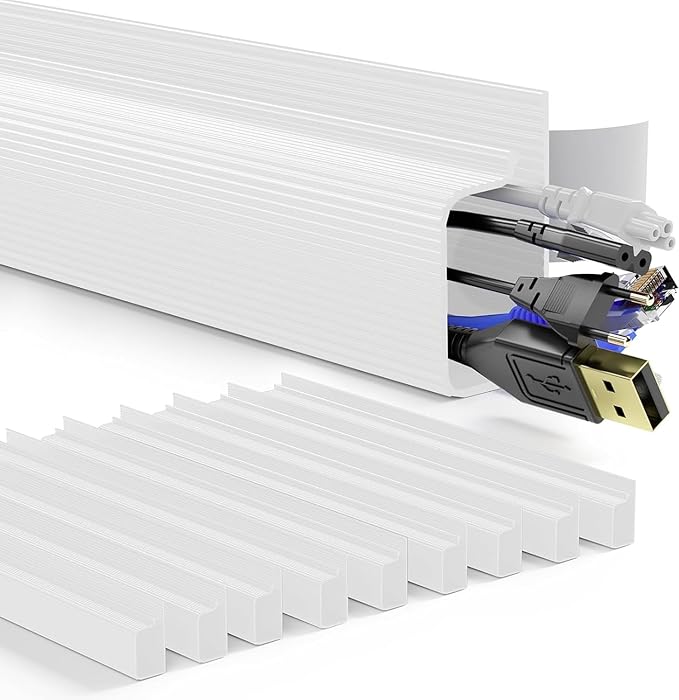 Delamu 157in Cable Management Under Desk, Safe & Tidy Under Desk Cable by DELAMU