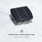 PURPLE LEAF 10 Feet Patio Umbrella with Base Outdoor Cantilever Solar Powered LED Square Umbrella Aluminum Offset Umbrella with 360-degree Rotation for Garden Deck Pool Patio White - Image 6