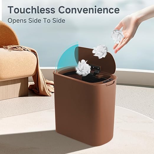 TIPGO 5 Gallon Motion Senor Bathroom Trash Can - Image 2