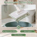 Disposable Dust Mop with 10 Reusable Cloths, Mini Foldable Mop, No-Touch Attach - Image 5