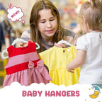 HOUSE DAY Velvet Baby Hangers for Closet, Kids Hangers Velvet 60 Pack, Non Slip - Image 2