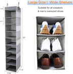 2 Pack Large-Sized Hanging Shoe Organizer 10-Shelf, Sturdy Hanging Closet - Image 2