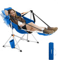KingCamp Hammock Chair with Footrest – Heavy Duty Swinging Rocking Camping Chairs for Adults up to 400lbs, Folding Portable Oversized Rocker with Cup Holder & Pillow for Outdoor Beach Lawn RV Sports by KingCamp