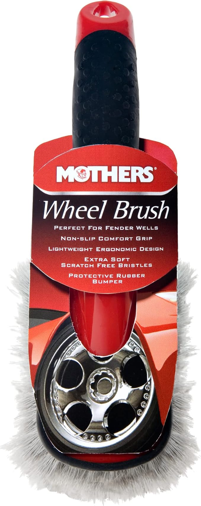 Mothers Car Wash Brush, Wheel and Fender Brush, Short Handle Tire Cleaner - Image 7