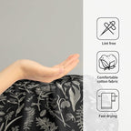 Black Spring Floral Hand Towels - Image 4