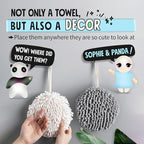Sophie & Panda Fuzzy Ball Towel Light and Dark Blue - Image 7