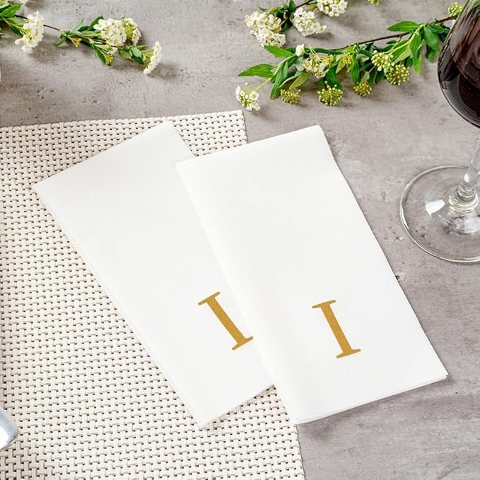 Luxenap 15.8 X 7.9 Inch Linen-Feel Guest Towels, 50 Lettered Hand Towels - Image 6