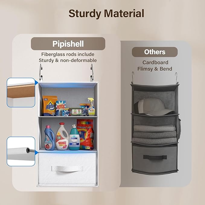 Pipishell 6-Shelf Hanging Closet Organizer - Image 3