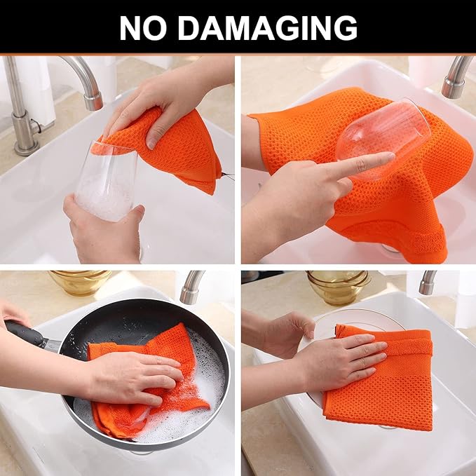 Homaxy 100% Cotton Dish Cloths, 8 Pack - Image 4
