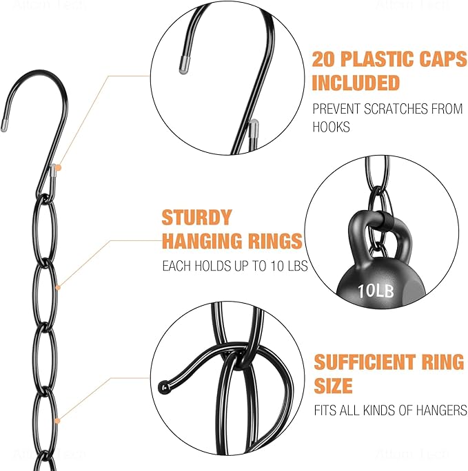 NiHome Clothing Chain Hangers 10-Pack - Image 4