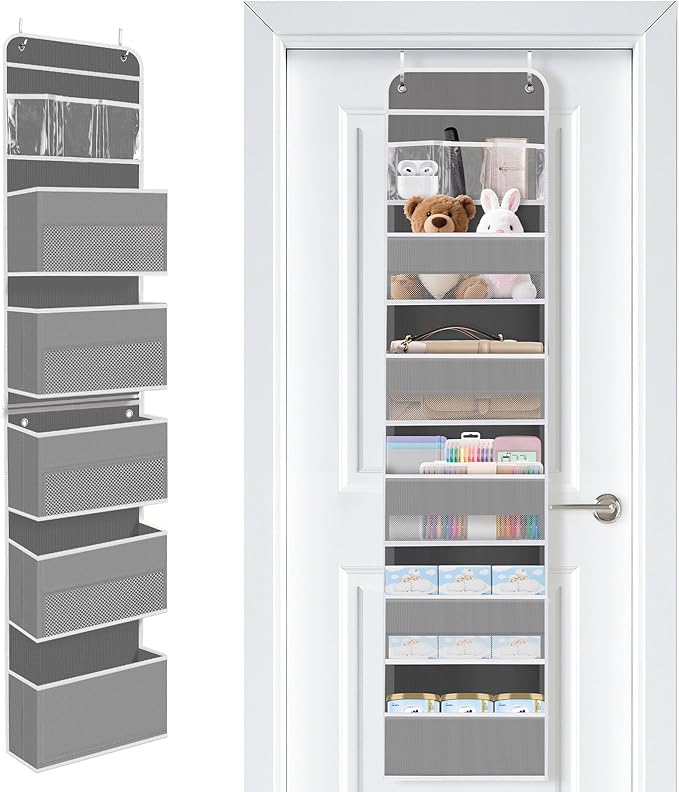 SpaceWhisper Over the Door Organizer, 6 Large Pocket Hanging Storage Organizer by Unknown
