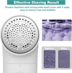 Fabric Shaver, Electric Lint Remover, USB Rechargeable Sweater Shaver, Cordless - Image 3