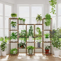 Bamworld Large Hanging Plant Stand Indoor Tall Plant Shelf Outdoor 14 Pots Large Plant Rack for Living Room Patio, Balcony and Garden by Bamworld
