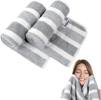 KinHwa Microfiber Hand Towels for Bathroom Soft and Absorbent Face Towels Grey - Image 8