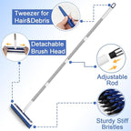 4-in-1 Floor Scrub Brush with Long Handle V-Shaped Crevice Brush Floor Scrubber - Image 5