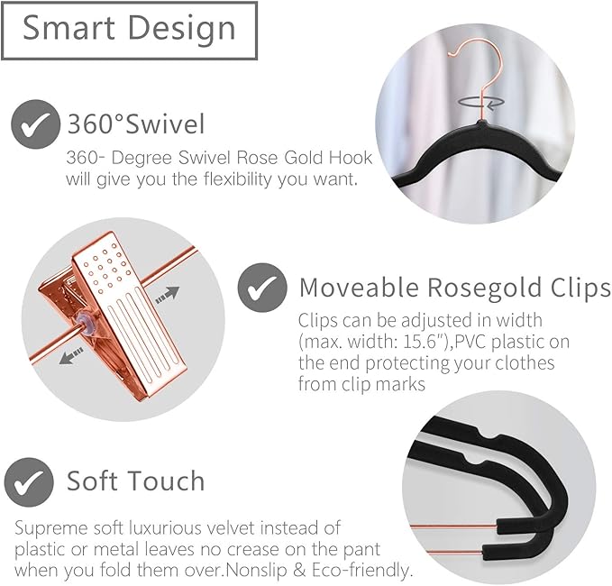 MIZGI Premium Velvet Pants Hangers - Image 3