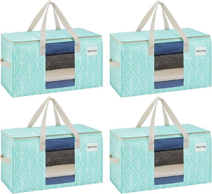 VENO 4 Pack Moving Bags, Storage Bins by Veno