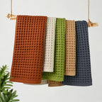 Jacquotha Waffle Hand Towel Set – Cotton Soft Lint-Free Quick Drying Towels - Image 3