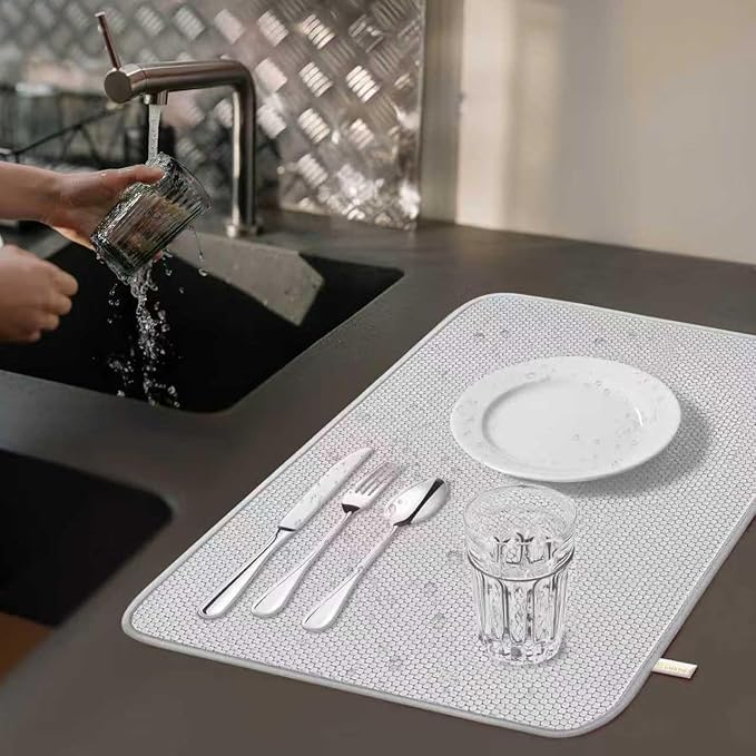 2 Pack Microfiber Dish Drying Mat - Image 2