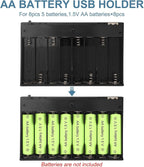 2 PCS 8 AA Battery Holder with USB Port, 12V Battery Box Case - Image 4