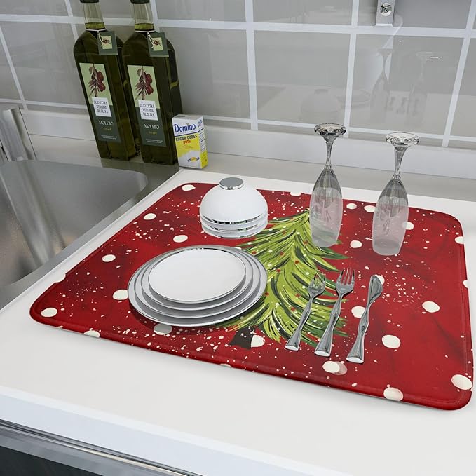 Christmas Tree Dish Drying Mat 18 x 24 Inch - Image 6