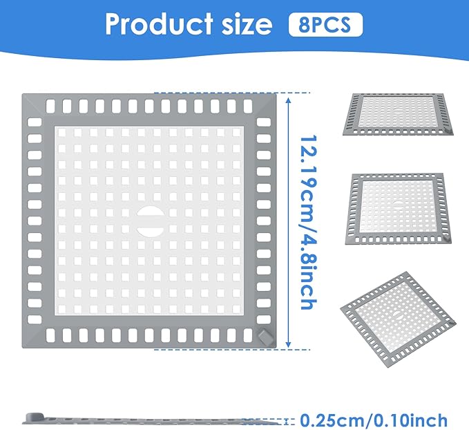 Drain Hair Filter Mesh Tub Drain Protector Anti Slip Sink Hair Stopper - Image 2