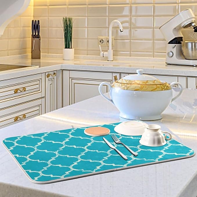 senya Super Absorbent Dish Drying Mat, Microfiber Fast-Drying Dish Mat - Image 6
