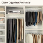 HOUSE DAY 50 Pack 14 inch Clear Plastic Pants Hangers - Image 8