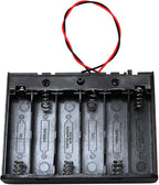 E-outstanding 9V Battery Holder 6X 1.5V AA Battery Storage Case Black Box - Image 3