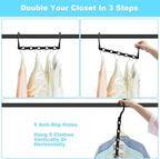 DUCOO 10 PCS Space Saving Hangers, 5-Hole Magic Hangers - Image 5
