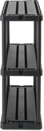 Gracious Living 2 Pack Light Duty Storage Shelves, Knect-A-Shelf 3-Shelf Ventilated Shelving Rack Organizer for Home, Garage, Basement, Laundry, Black - Image 8
