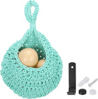 uxcell Hanging Fruit Baskets for Kitchen, Hand-Woven Wall Hanging Storage Jute by uxcell