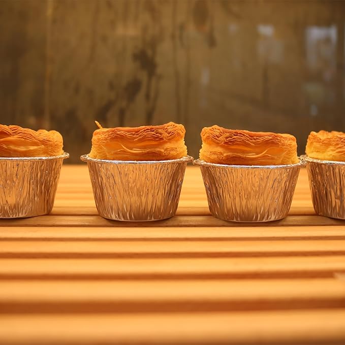 Aluminum Foil Baking Cups 150 Pcs, SUPPHOUS 4 Oz Disposable Ramekin Aluminum - Image 8