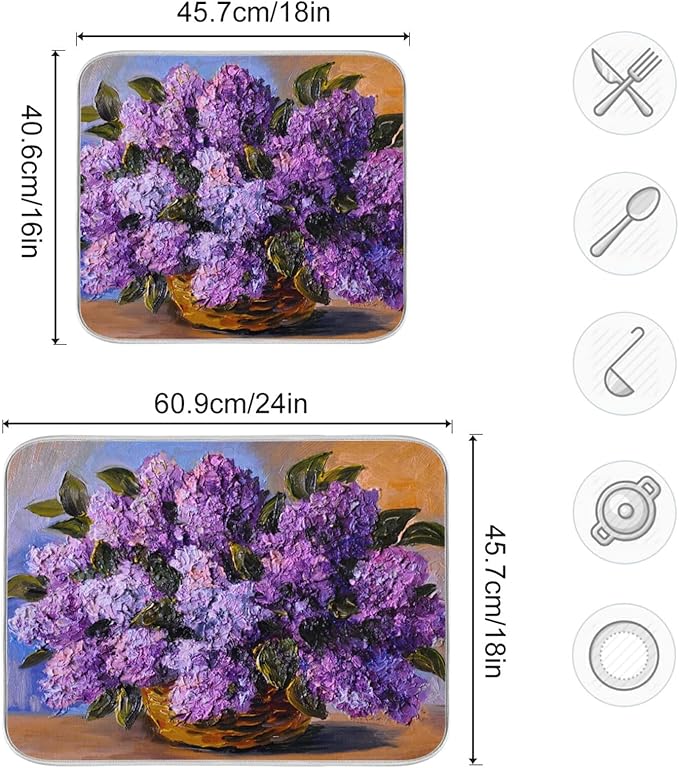Absorbent Dish Drying Mat for Kitchen Counter - Image 3
