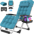 Suteck Oversized Zero Gravity Chair, 29In XL Outdoor Recliner Chair w/Removable Cushion&Headrest, Camping Lounge Chair w/Upgraded Lock&Footrest, Reclining Patio Chairs for Indoor Outdoor,500LBS by Suteck