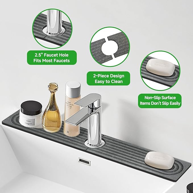 Diatomite Faucet Mat for Kitchen Sink - Image 5