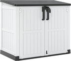 LHBcraft Outdoor Storage Cabinet 36 Cu Ft with Lockable Doors, Portable Horizontal Storage Shed, Resin Outdoor Storage Box Waterproof for Patio-Easy to Assemble by LHBcraft-US