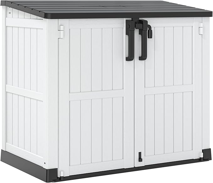 LHBcraft Outdoor Storage Cabinet 36 Cu Ft with Lockable Doors, Portable Horizontal Storage Shed, Resin Outdoor Storage Box Waterproof for Patio-Easy to Assemble by LHBcraft-US