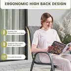 UDPATIO Patio Chairs Set of 2, Stackable Outdoor Dining Chairs with High Back, Breathable Textilene Fabric Outdoor Chair All Weather, 350LBS Capacity for Garden, Backyard (Dark Grey) - Image 7