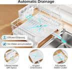 GSlife Large Dish Drying Rack 2 Tier, Expandable Kitchen Dish Drainer - Image 4