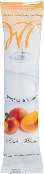 White Towel Services 8" x 8" inch Moist Cotton Towel Individually Wrapped - Image 2