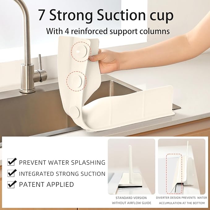 23" Ultra Silicone Sink Splash Guard Released in 2025/Dec, Self-Draining Water - Image 7