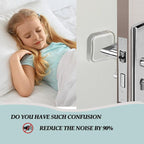 Door Stopper Clear Rubber Door Stops Wall Protector, Transparent Self Adhesive - Image 2