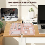 Electronics Organizer Travel Case, Charger Bag Cord Organizer Travel, Compact - Image 5