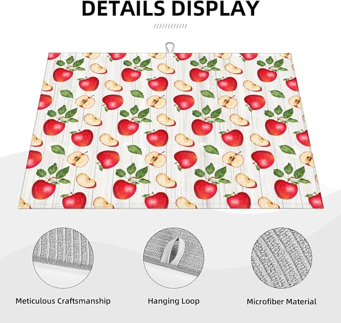 Apple Orchard Wood Grain Dish Drying Mat 18x24 - Image 3