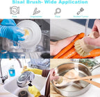 Bamboo Dish Brush Set, Dish Brushes, Durable Wood Dishes Scrub Brush, Natural - Image 5